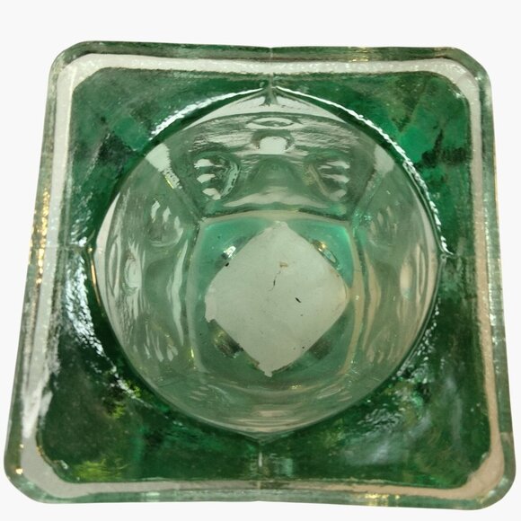 Candle Holder Angel Square Green Recycled Glass Spain - Picture 6 of 8